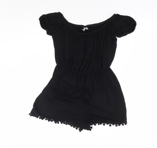 Womens UK Size 8 ASOS One-Piece Black Playsuit