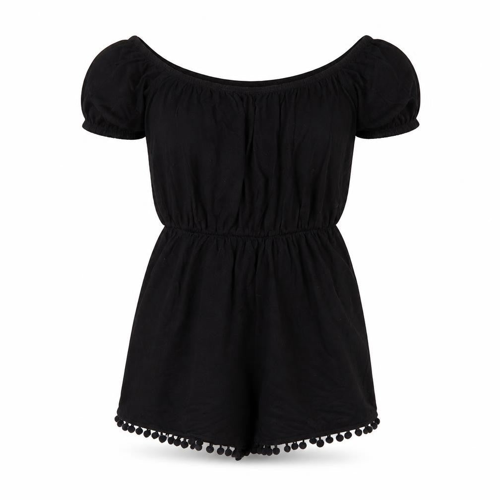 Womens UK Size 8 ASOS One-Piece Black Playsuit