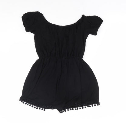 Womens UK Size 8 ASOS One-Piece Black Playsuit