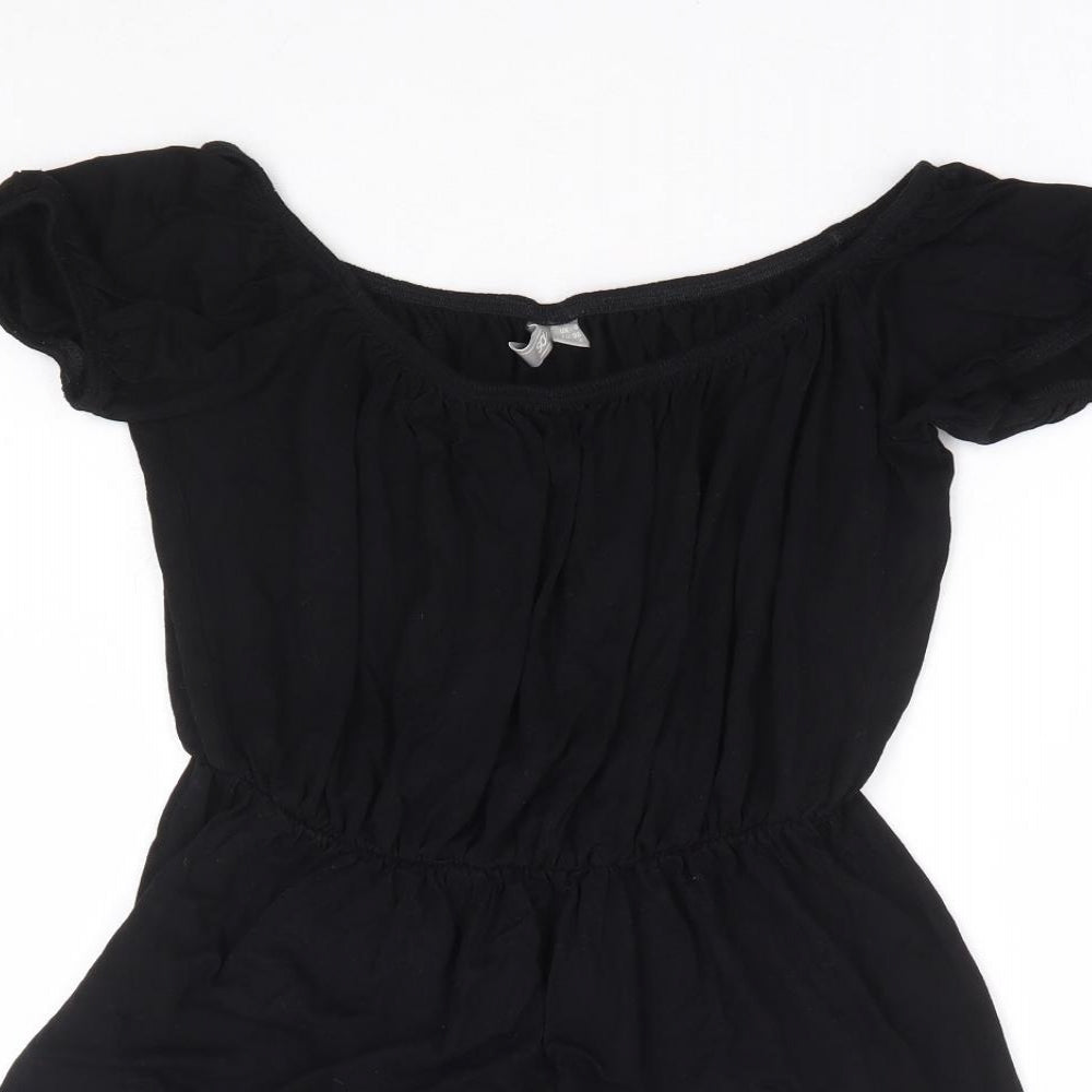 Womens UK Size 8 ASOS One-Piece Black Playsuit