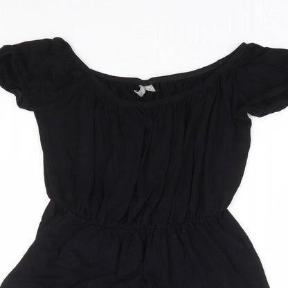 Womens UK Size 8 ASOS One-Piece Black Playsuit