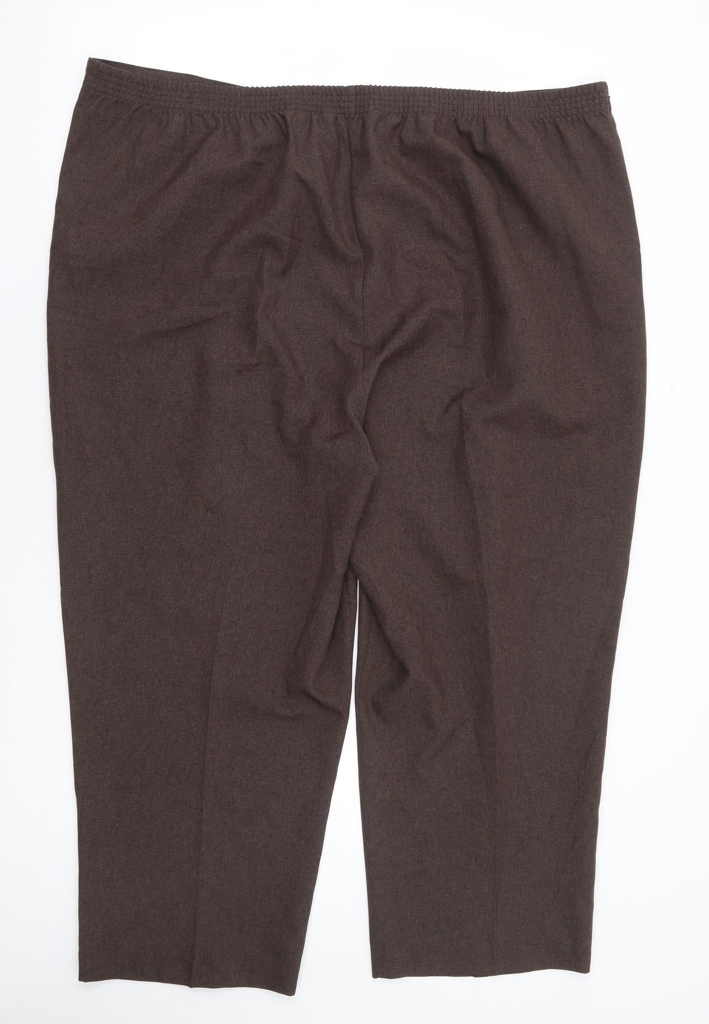 Bonmarché Womens Brown Polyester Trousers Size 22 L25 in Regular - Short Length