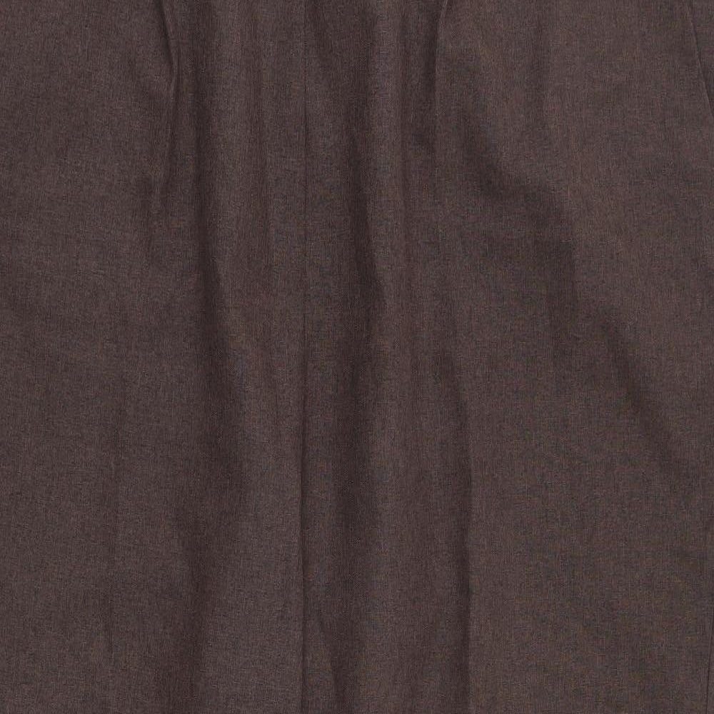Bonmarché Womens Brown Polyester Trousers Size 22 L25 in Regular - Short Length