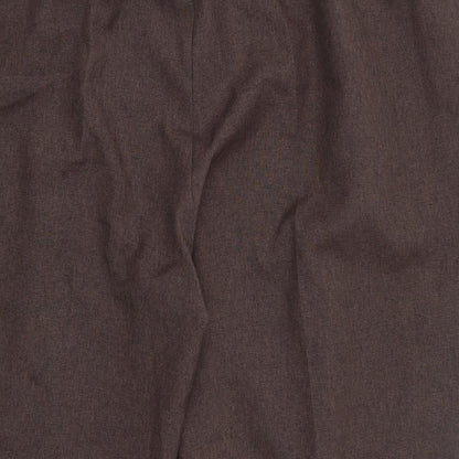 Bonmarché Womens Brown Polyester Trousers Size 22 L25 in Regular - Short Length