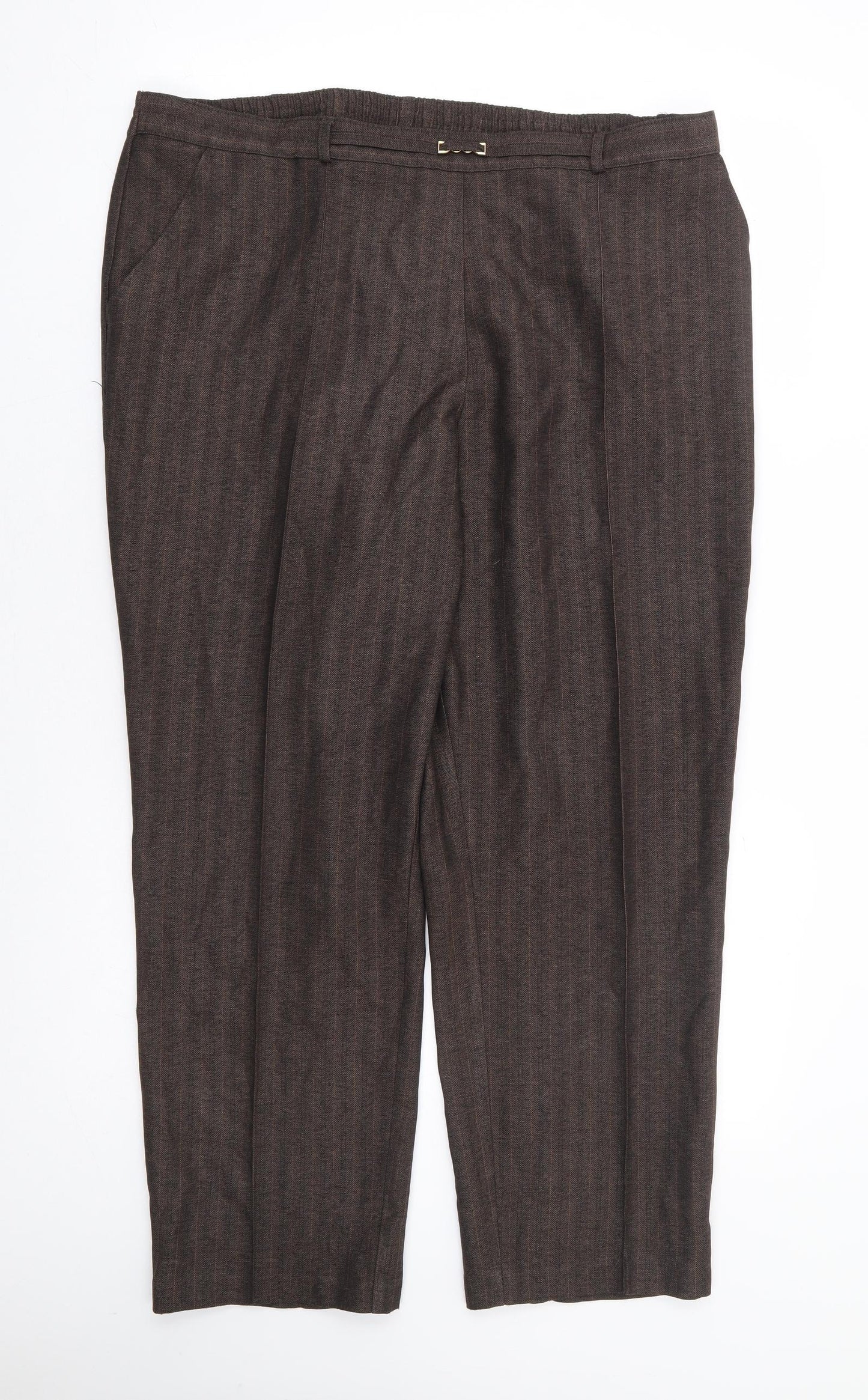 Womens UK Size 36 in Preworn Regular Fit  Brown Trousers
