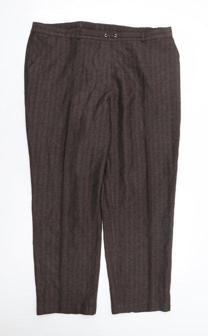 Womens UK Size 36 in Preworn Regular Fit  Brown Trousers