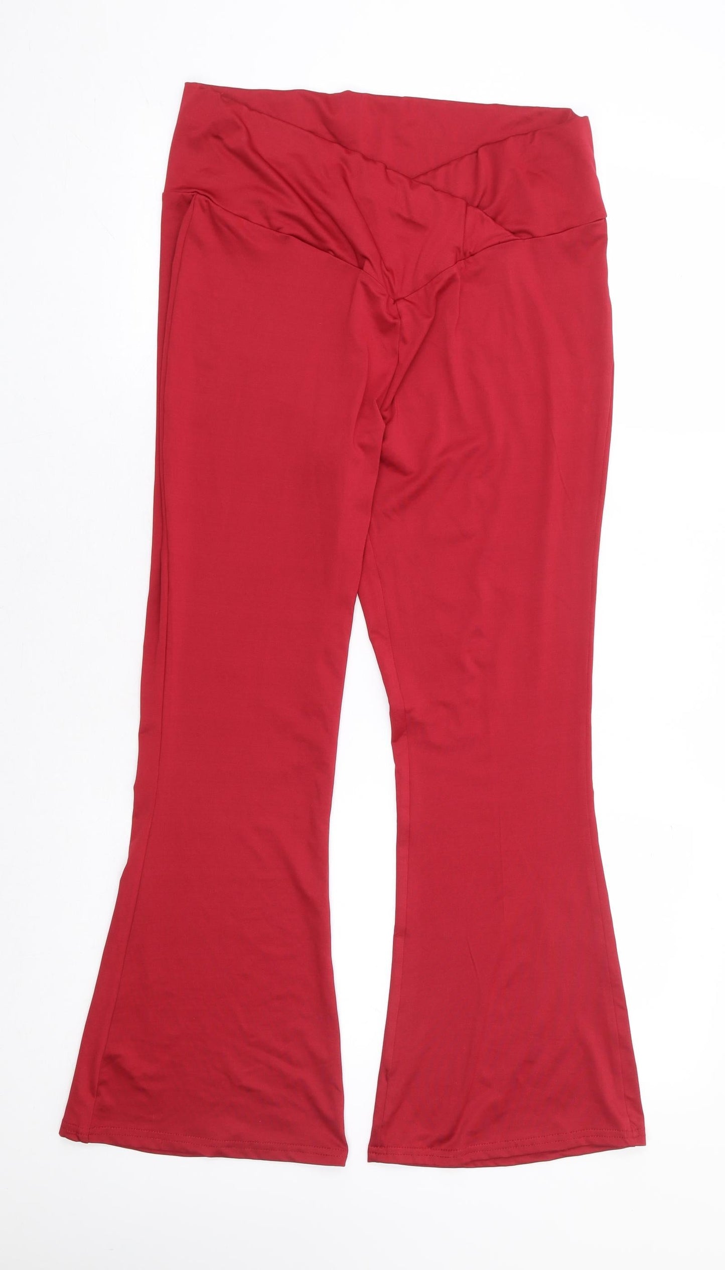 Womens UK Size XL Preworn Regular Fit  Red Trousers