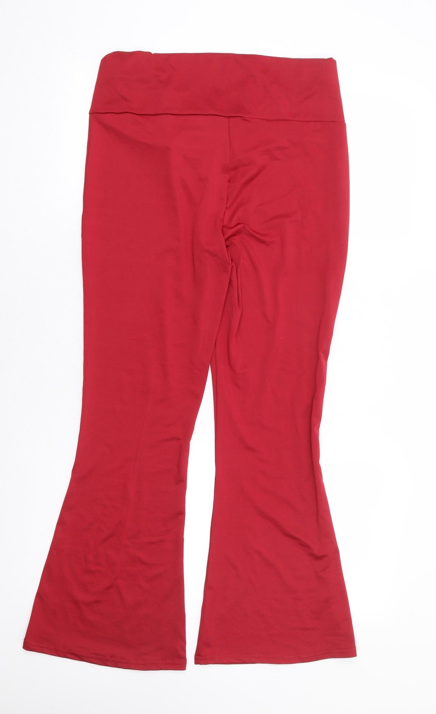 Womens UK Size XL Preworn Regular Fit  Red Trousers