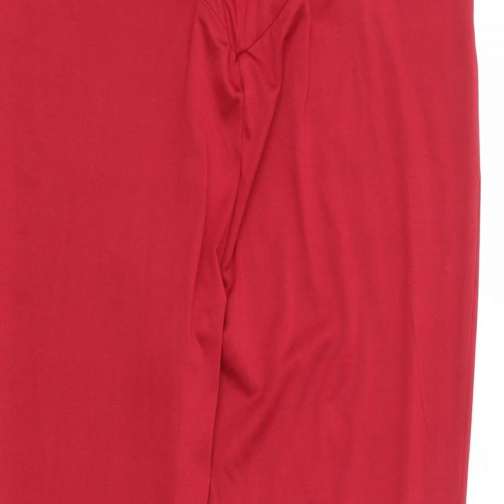 Womens UK Size XL Preworn Regular Fit  Red Trousers