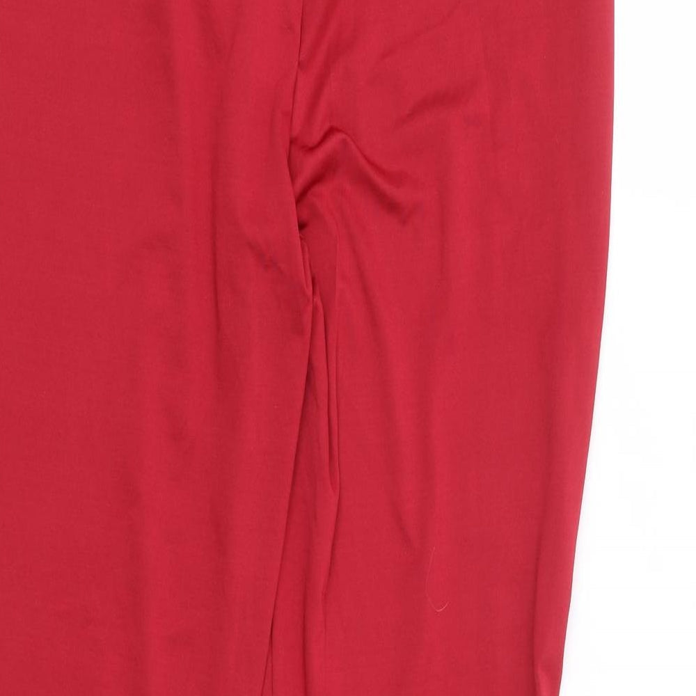 Womens UK Size XL Preworn Regular Fit  Red Trousers