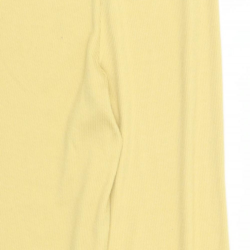 Womens UK Size 12 ASOS Regular Fit Cropped Yellow Trousers