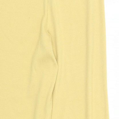 Womens UK Size 12 ASOS Regular Fit Cropped Yellow Trousers