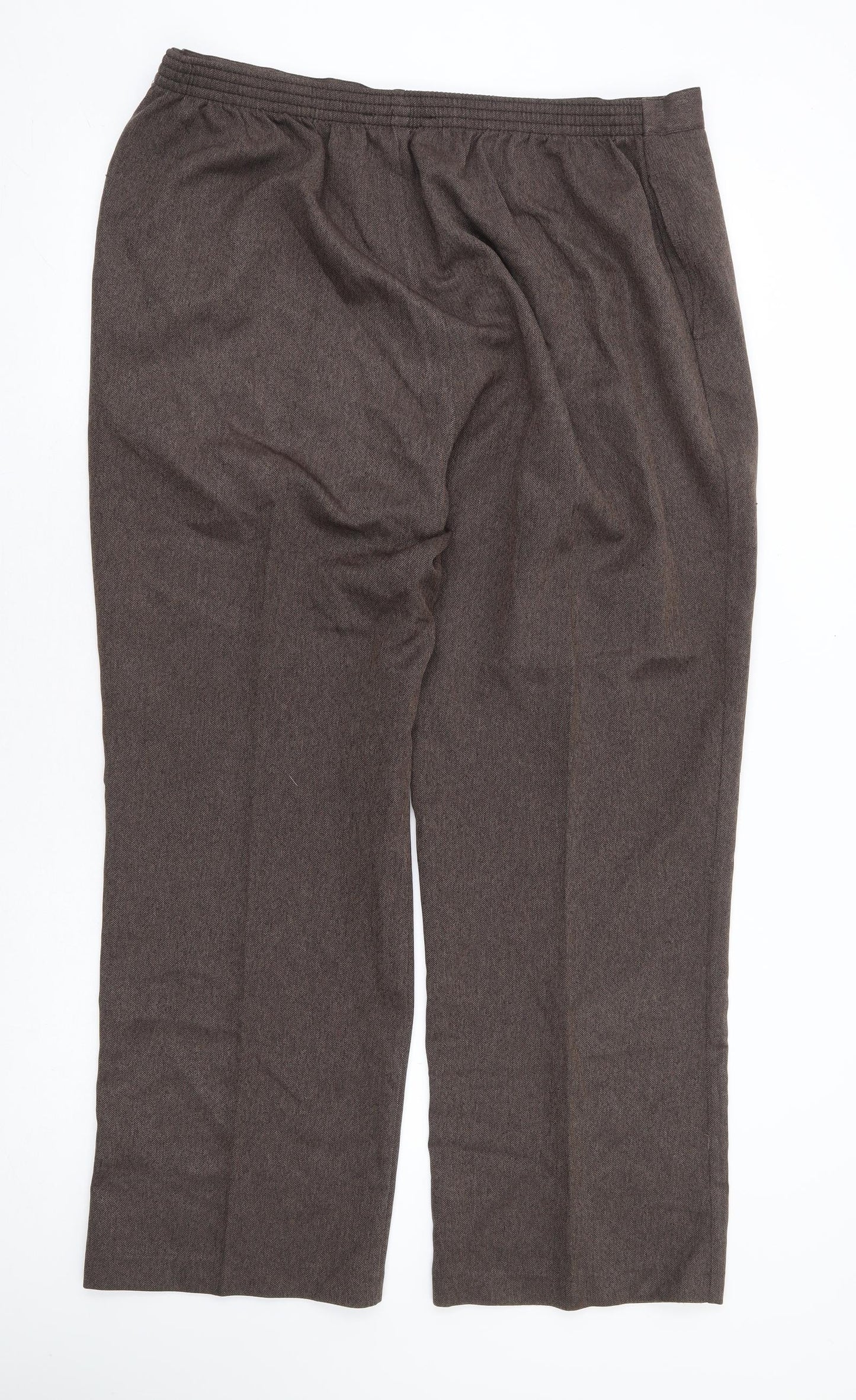 Autonomy Womens Brown Polyester Trousers Size 20 L29 in Regular