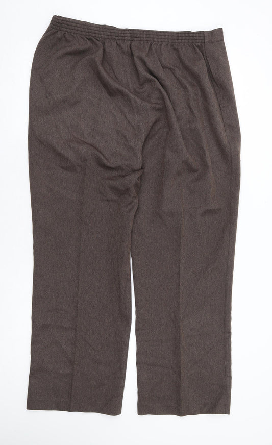 Autonomy Womens Brown Polyester Trousers Size 20 L29 in Regular