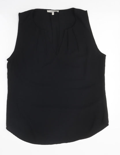 Womens UK Size 16 Peacocks Black Basic Blouse