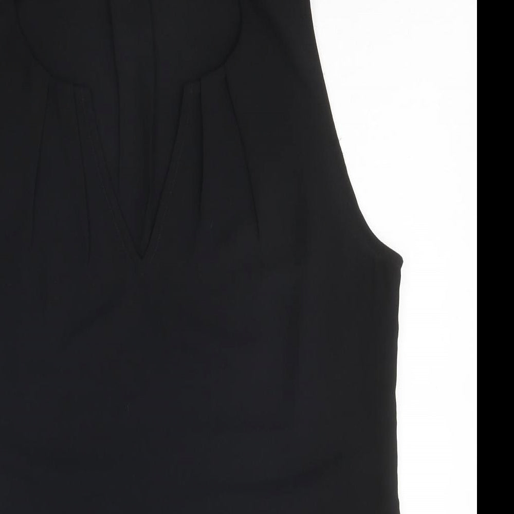 Womens UK Size 16 Peacocks Black Basic Blouse