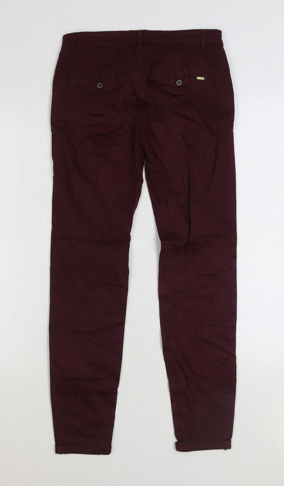 Pull&Bear Womens Red Cotton Skinny Jeans Size 6 L27 in Regular Zip