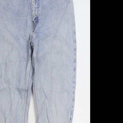 Texwood Womens Blue Cotton Straight Jeans Size 26 in L26 in Regular Zip