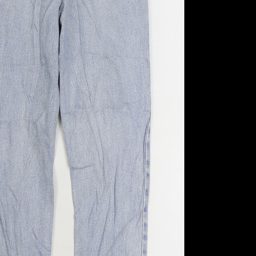 Texwood Womens Blue Cotton Straight Jeans Size 26 in L26 in Regular Zip
