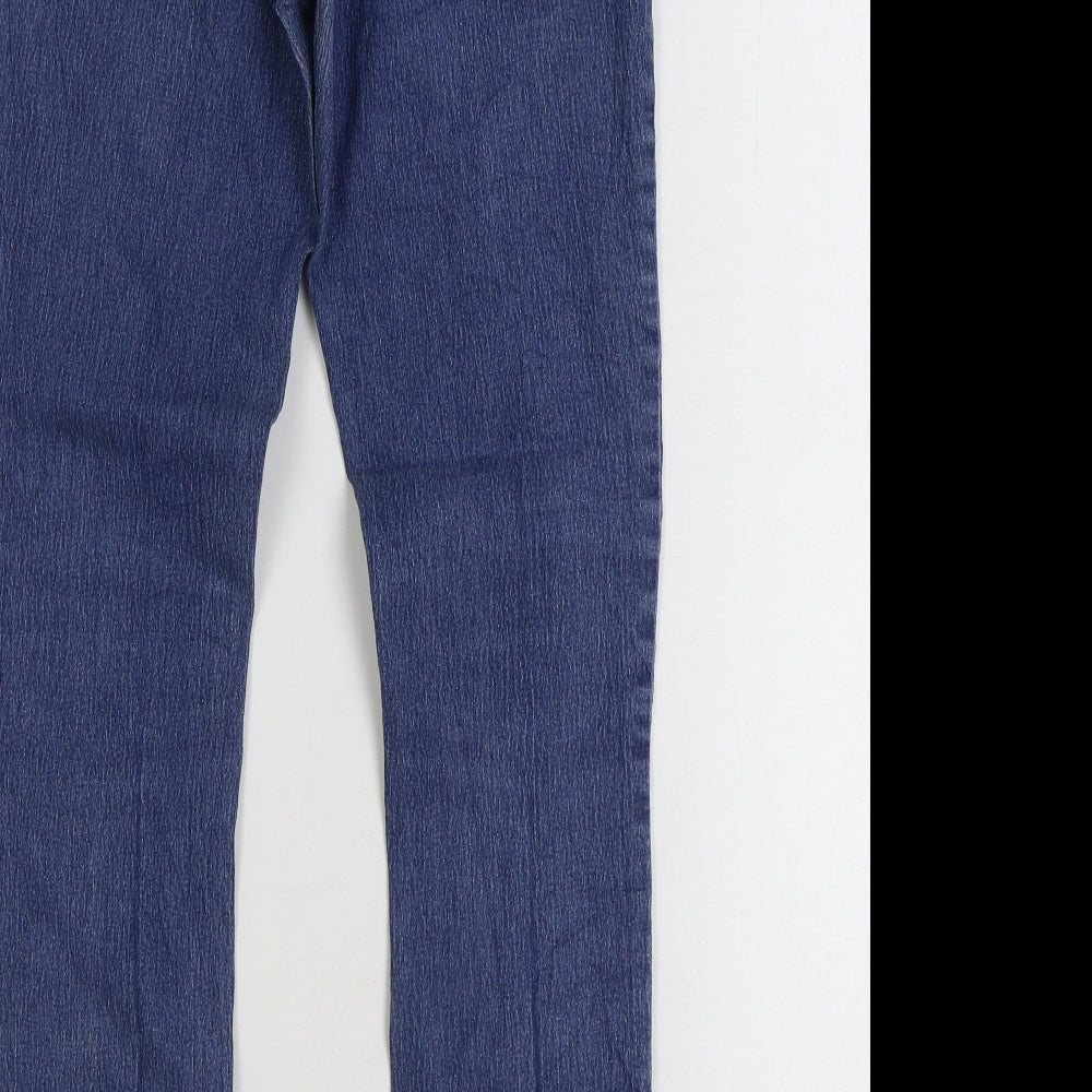 Dorothy Perkins Womens Blue Cotton Skinny Jeans Size 6 L30 in Regular Zip