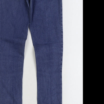 Dorothy Perkins Womens Blue Cotton Skinny Jeans Size 6 L30 in Regular Zip