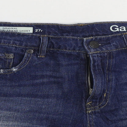 Gap Womens Blue Cotton Hot Pants Shorts Size 27 in Regular Zip - Distressed