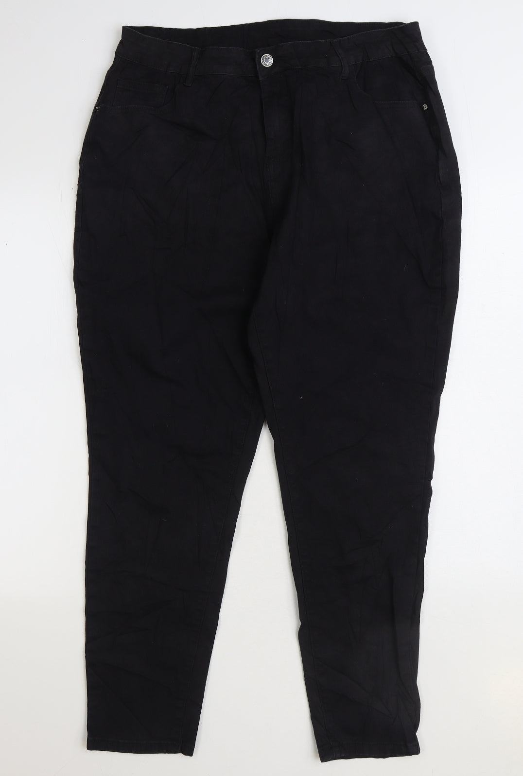 SheIn Womens Black Cotton Skinny Jeans Size 34 in L26 in Regular Zip