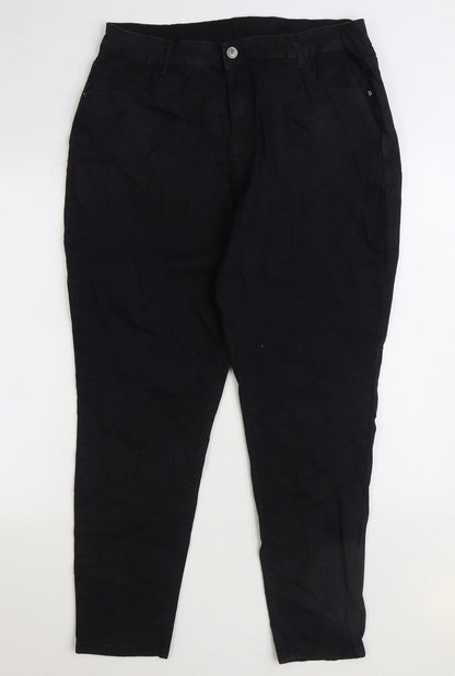 SheIn Womens Black Cotton Skinny Jeans Size 34 in L26 in Regular Zip