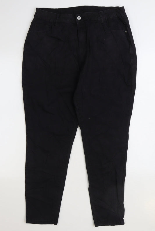 SheIn Womens Black Cotton Skinny Jeans Size 34 in L26 in Regular Zip