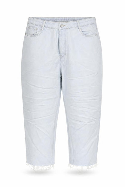 Womens UK Size 24 Missguided Regular Fit Cropped Blue Jeans