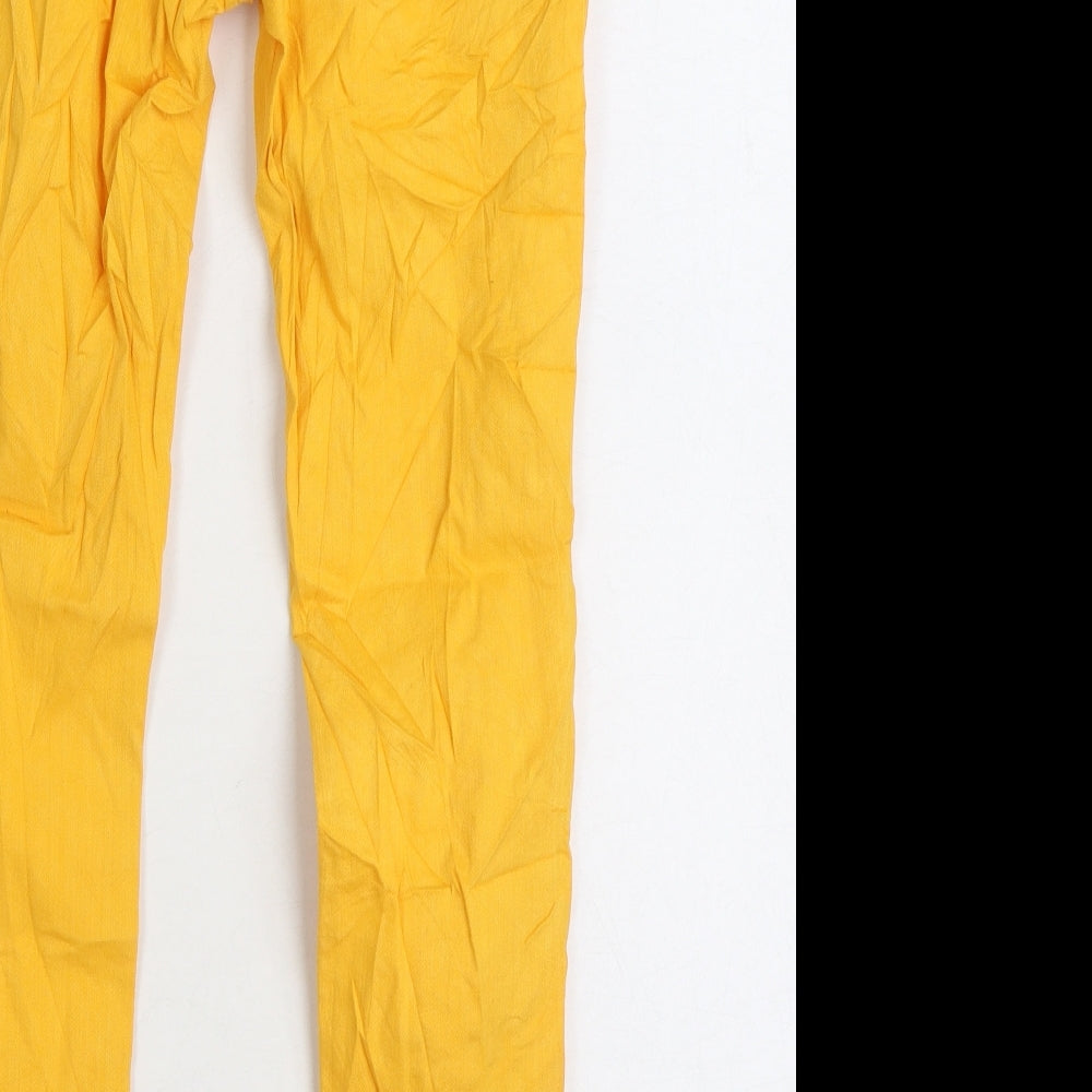 Blendshe Womens Yellow Cotton Skinny Jeans Size 28 in L24 in Regular Zip
