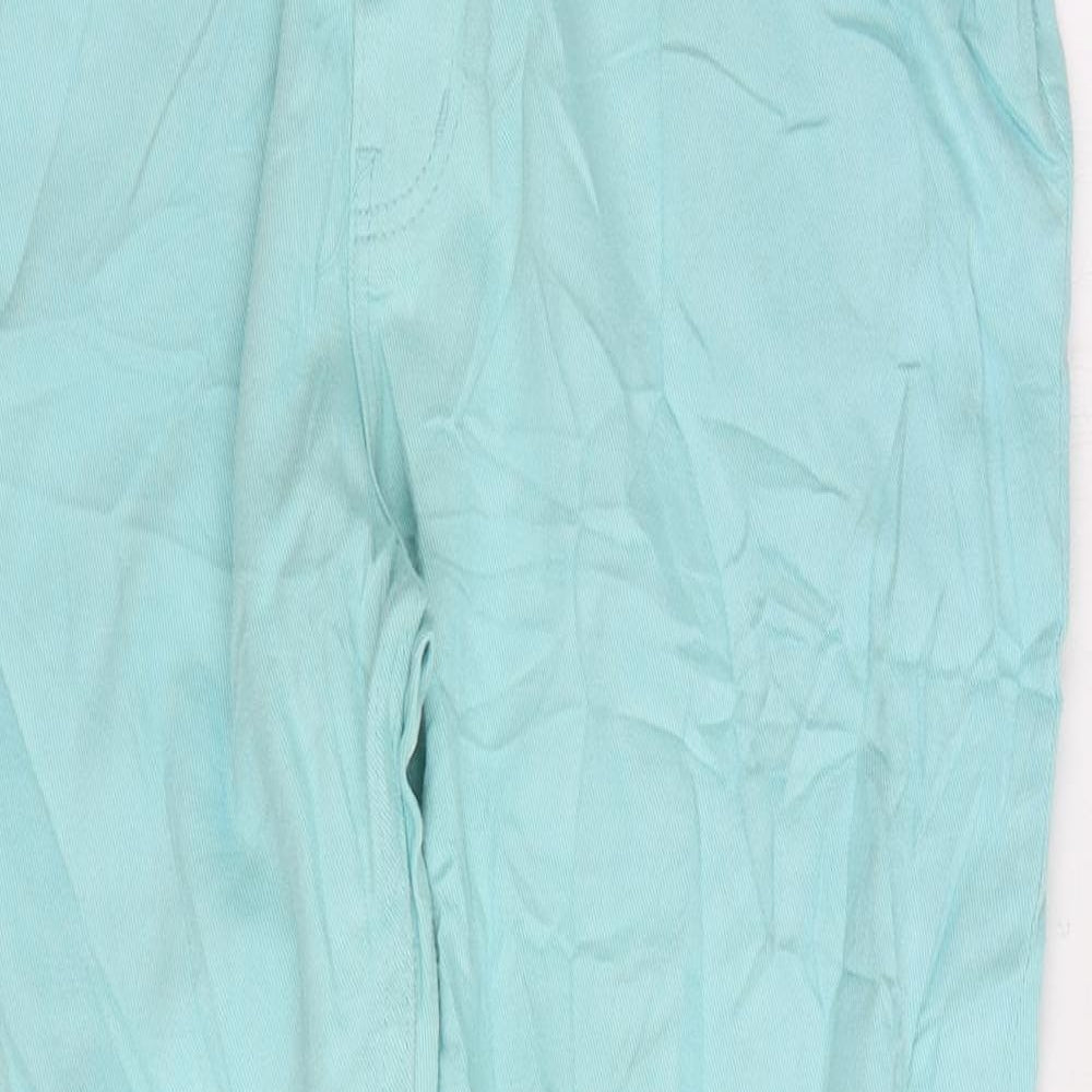 Falmer Womens Blue Cotton Straight Jeans Size 14 L27 in Regular Zip