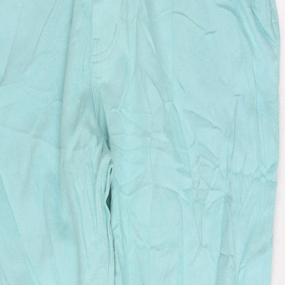 Falmer Womens Blue Cotton Straight Jeans Size 14 L27 in Regular Zip