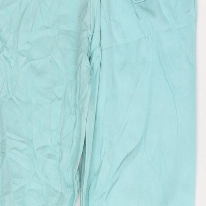 Falmer Womens Blue Cotton Straight Jeans Size 14 L27 in Regular Zip