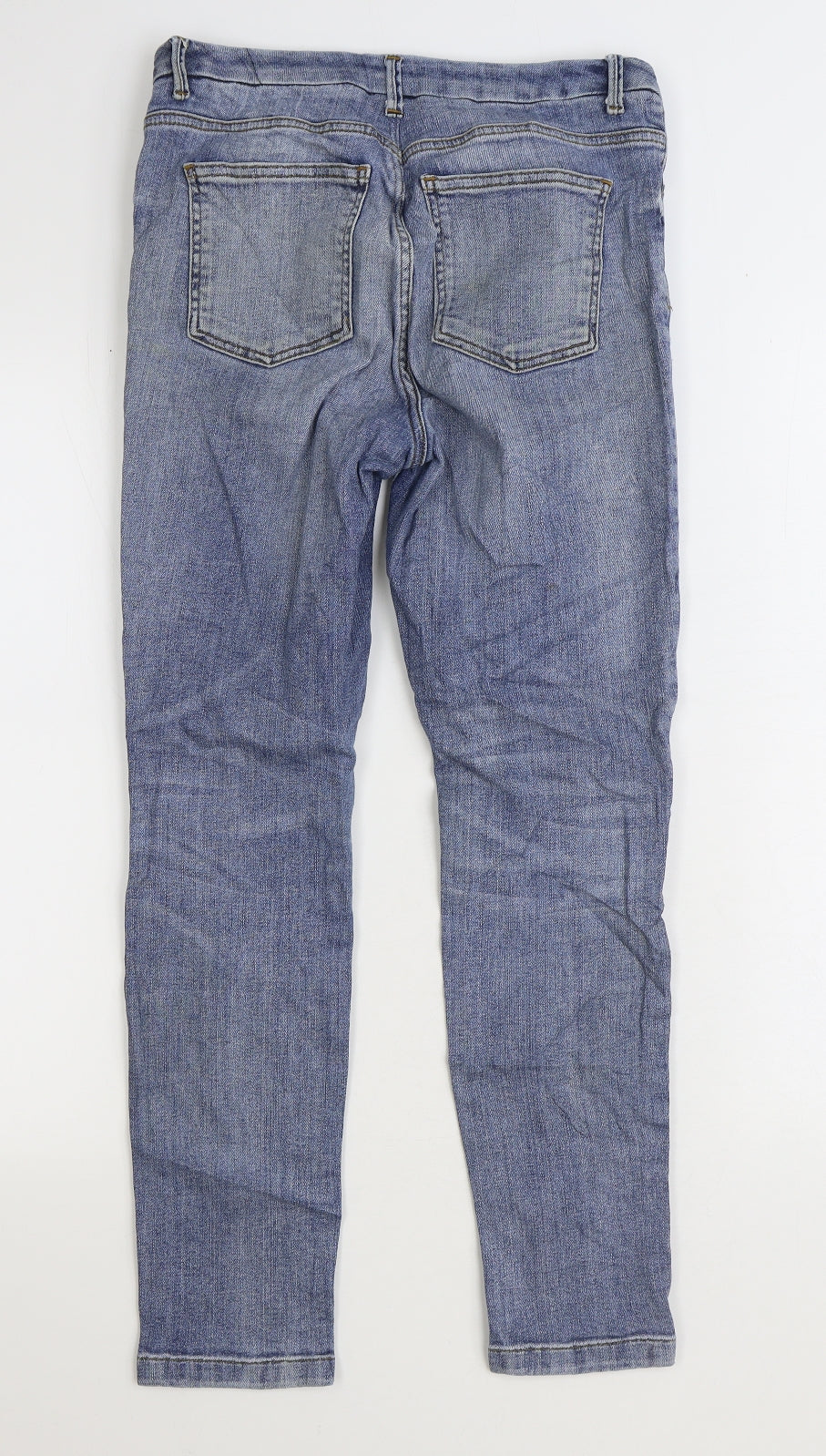 Whistle Mens Blue Cotton Skinny Jeans Size 28 in L28 in Regular Zip