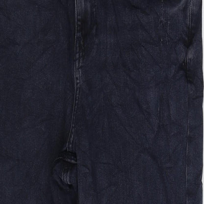 Womens UK Size 14 Marks and Spencer Regular Fit Mom Blue Jeans