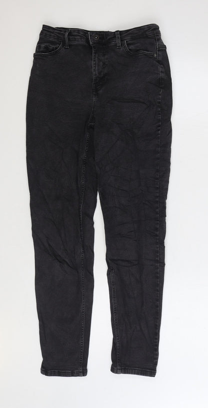 Womens UK Size M Pieces Regular Fit Skinny Black Jeans