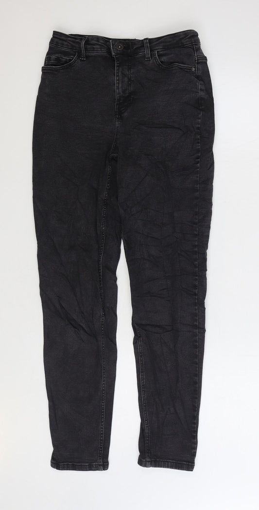 Womens UK Size M Pieces Regular Fit Skinny Black Jeans