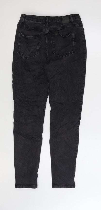 Womens UK Size M Pieces Regular Fit Skinny Black Jeans