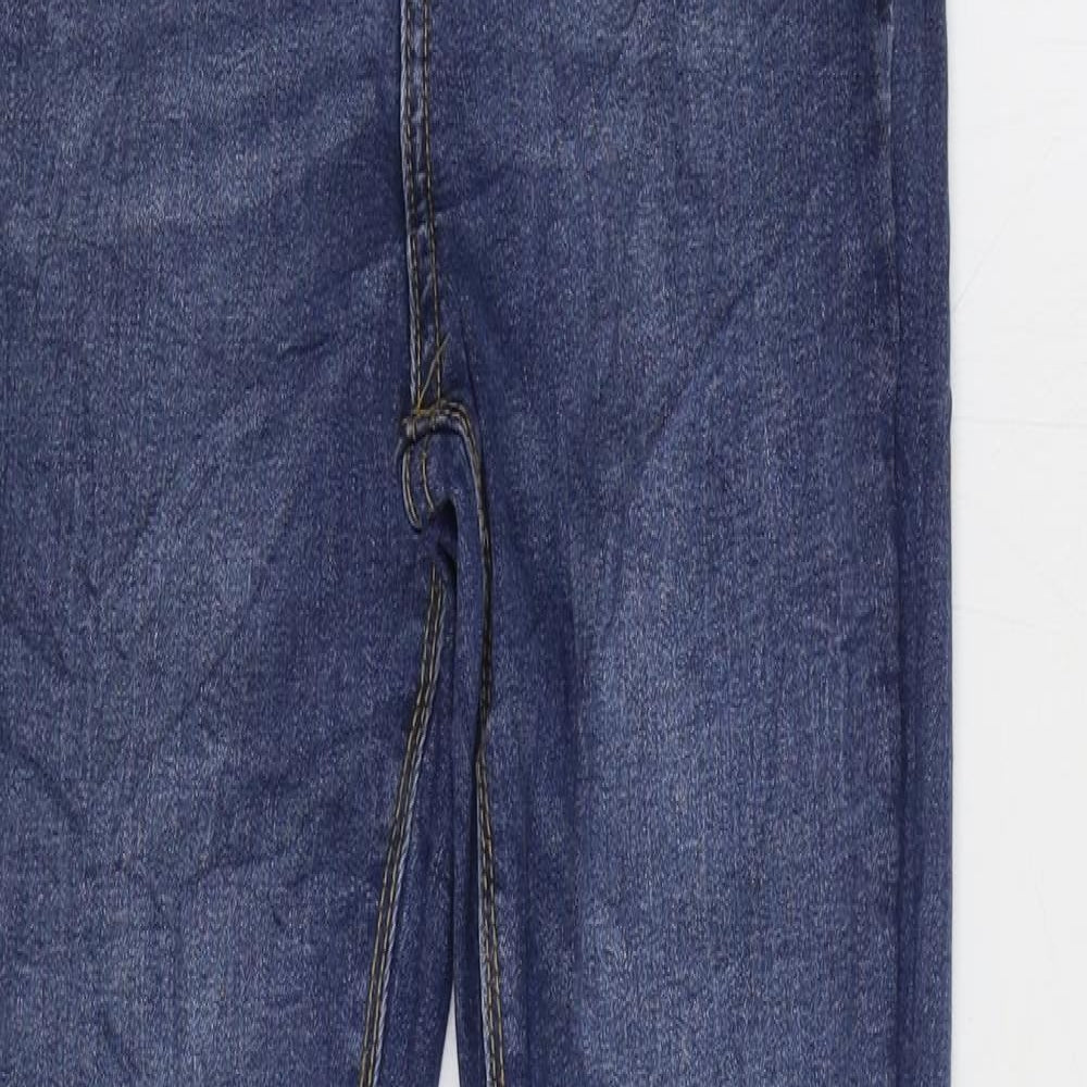 Denim & Co. Womens Blue Cotton Skinny Jeans Size 8 L27 in Regular Zip