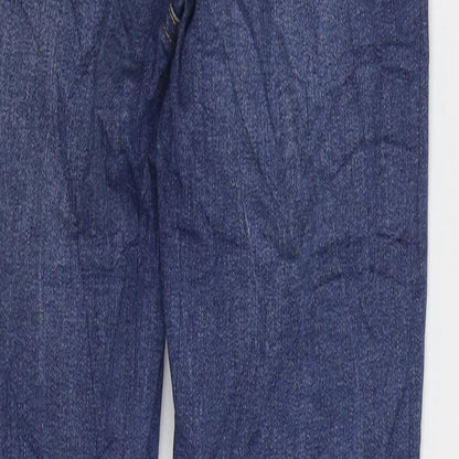 Denim & Co. Womens Blue Cotton Skinny Jeans Size 8 L27 in Regular Zip