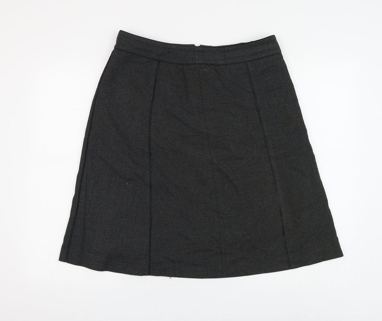 Ann Taylor Womens Green Polyester A-Line Skirt Size 8 Zip