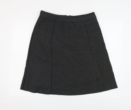 Ann Taylor Womens Green Polyester A-Line Skirt Size 8 Zip