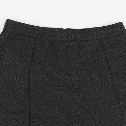 Ann Taylor Womens Green Polyester A-Line Skirt Size 8 Zip