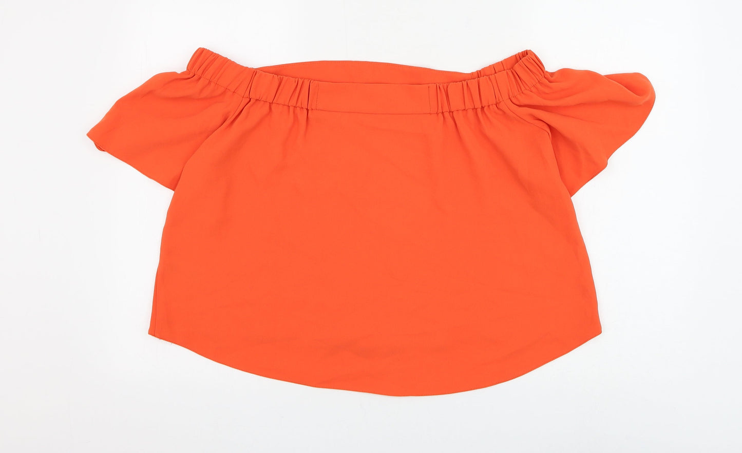Womens UK Size 14 Topshop Orange Basic Blouse