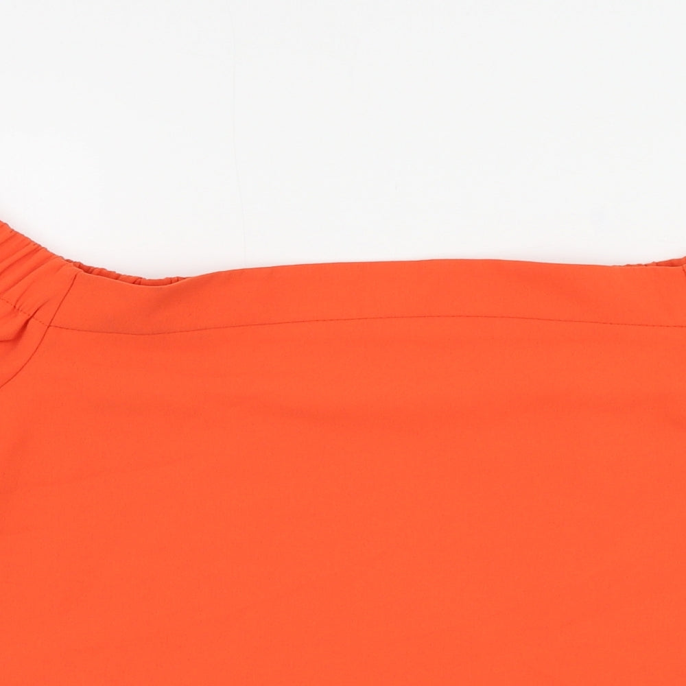 Womens UK Size 14 Topshop Orange Basic Blouse