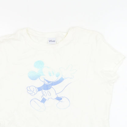 Womens UK Size 14 Marks and Spencer White Basic T-Shirt