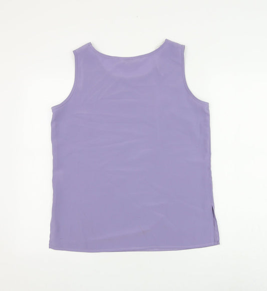 Bonmarché Womens Purple Polyester Camisole Blouse Size 12 Round Neck
