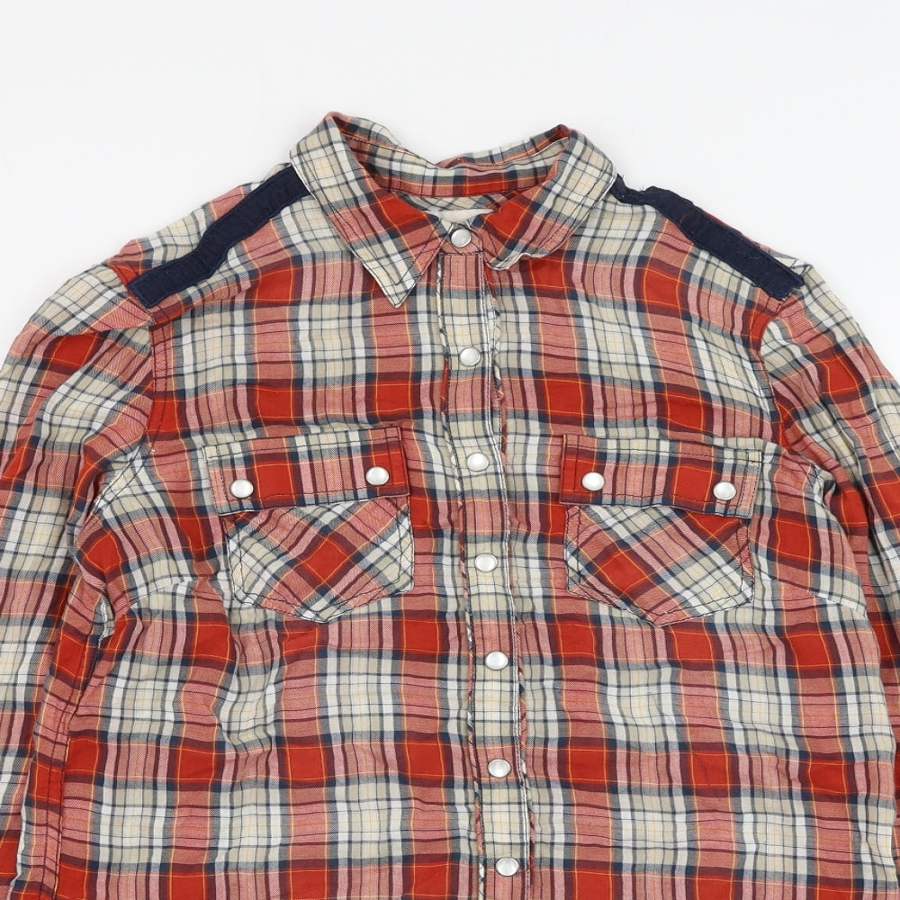 Womens UK Size 10 Marks and Spencer Red Basic Button-Up