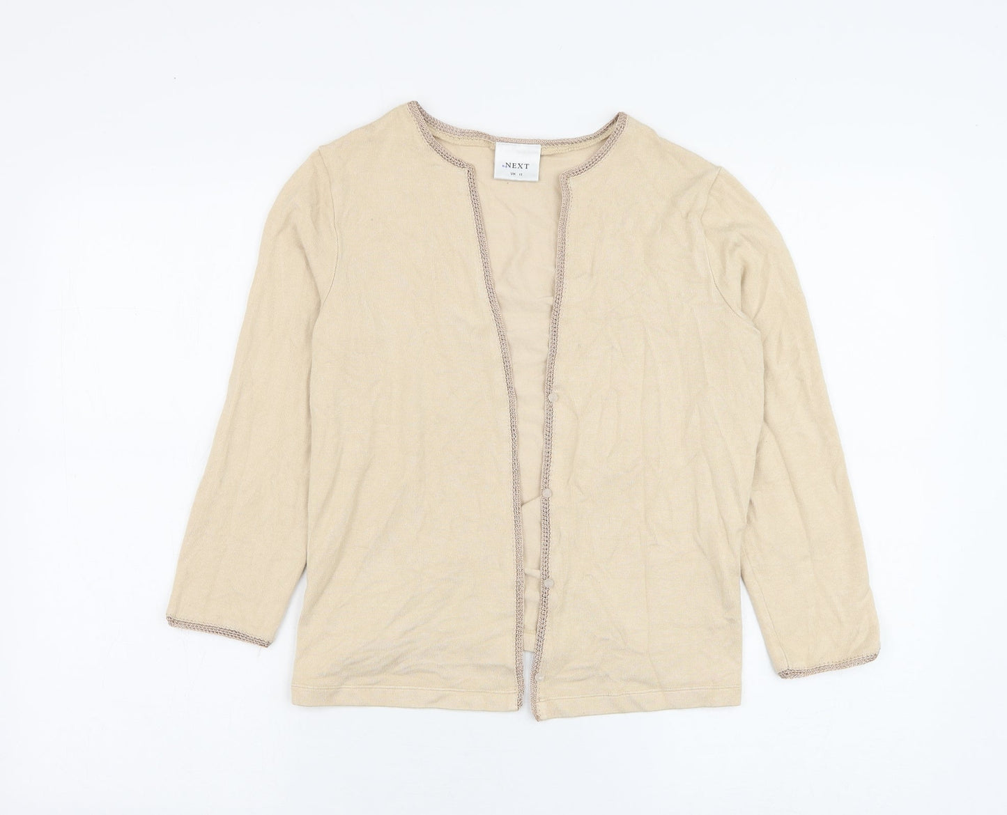 Womens UK Size 12 NEXT Beige Cardigan Jumper